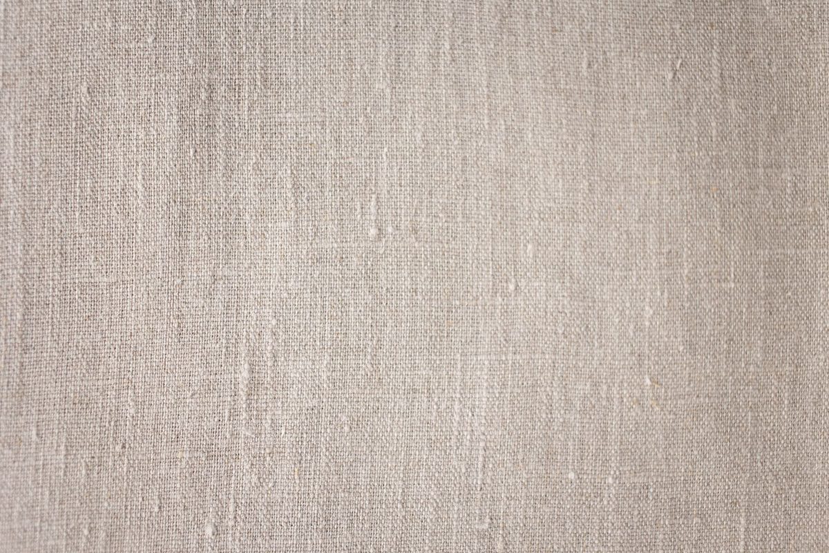 The weave of undyed linen, close up