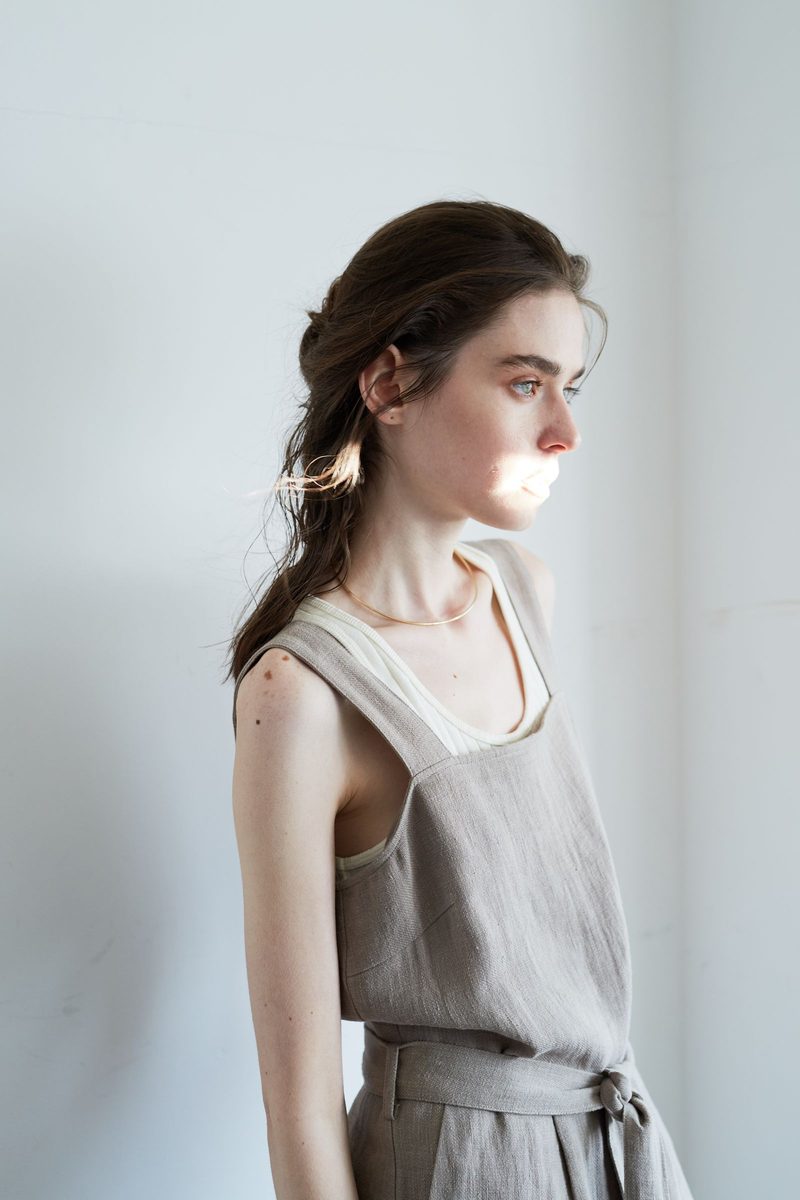Pinafore Flax Dress