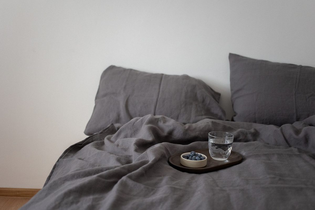 Flax Duvet Cover, Slate